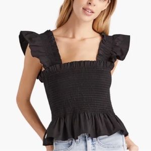 Hill House Black Ruffle Tank Top